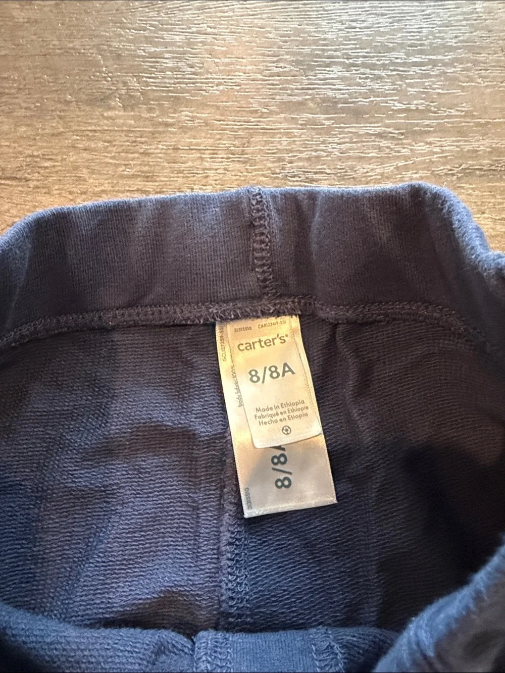 Carter's Little Boy's size‎ 8 Navy Blue Pull-On French Terry Sweatpant